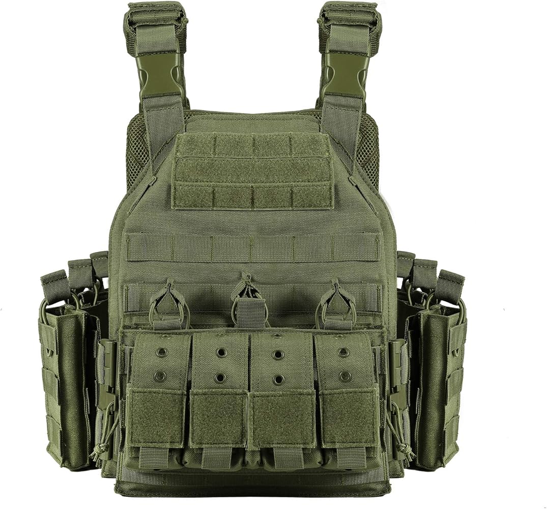 YAKEDA Tactical Vest Quick Release Airsoft Vest Adjustable for