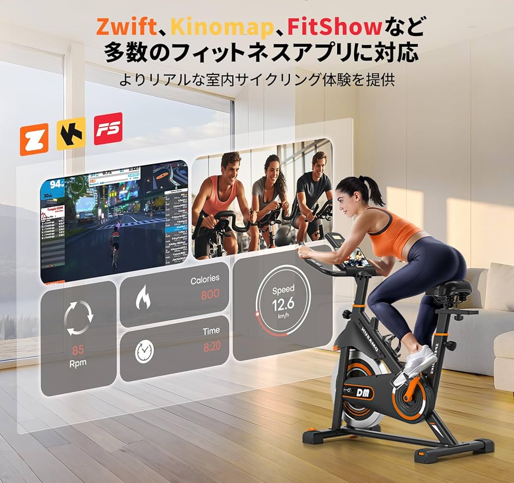 Amazon.co.jp: DMASUN エアロバイク フィットネスバイク スピンバイク