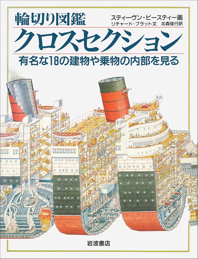 輪切り図鑑 クロスセクション―有名な18の建物や乗物の内部を見る