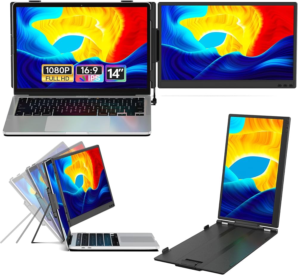 Amazon.co.jp: 14インチ ノートパソコン用モニター FHD1080P デュアル