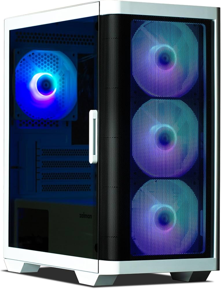 Amazon | ZALMAN M4 WHITE 120mm ARGBファン 4基・RGBコントローラー