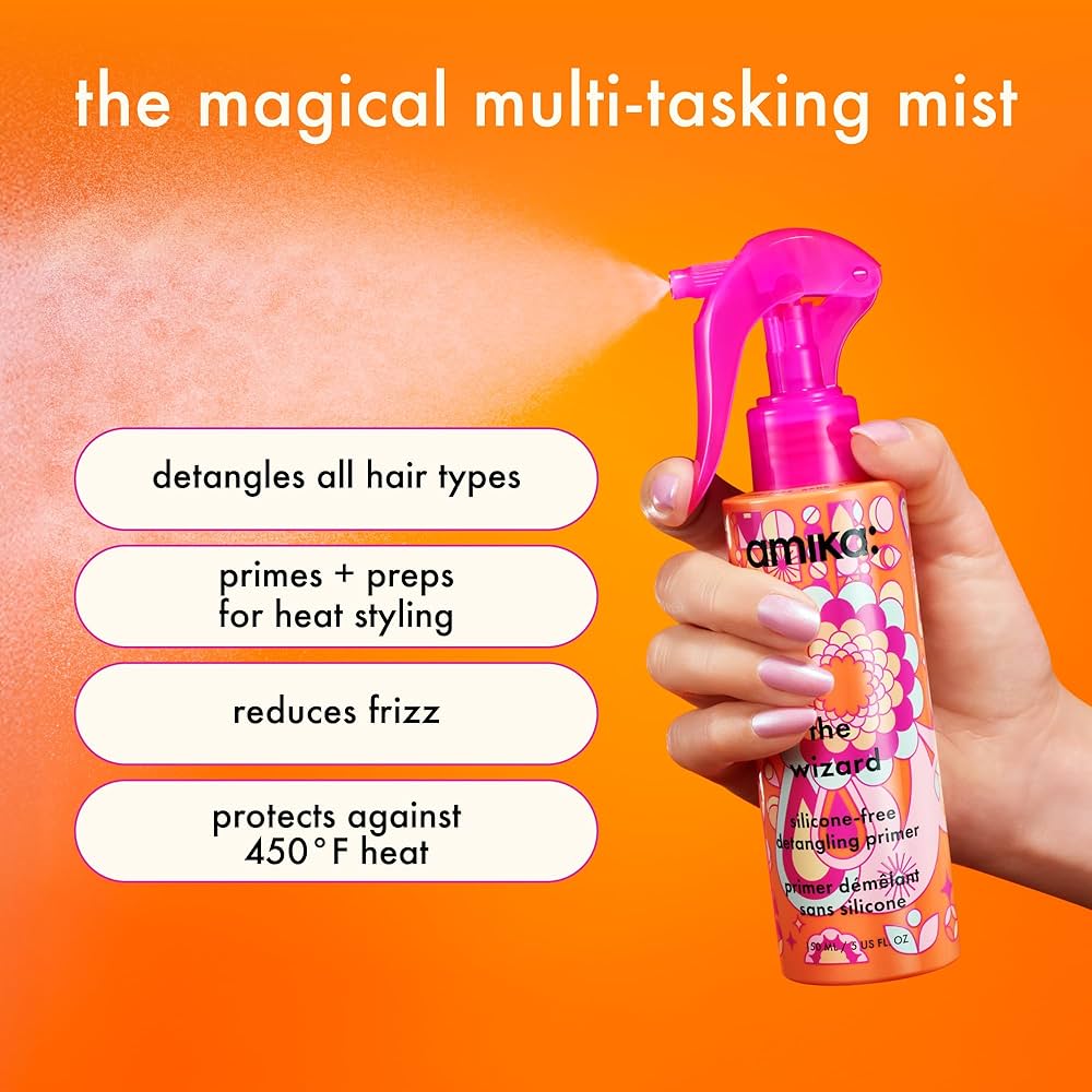 Amazon.com: amika the wizard silicone-free detangling primer, 60ml