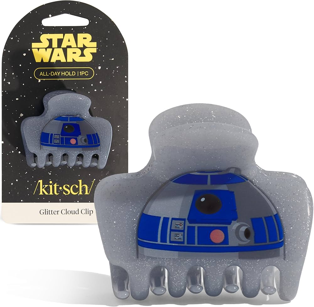 Amazon.com: Kitsch x Star Wars R2-D2 Glitter Medium Hair Clip for
