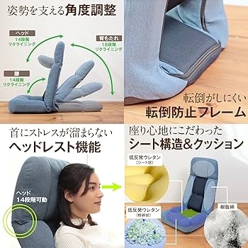 Amazon｜座椅子生活 明光ホームテック 腰の神様がくれた座椅子