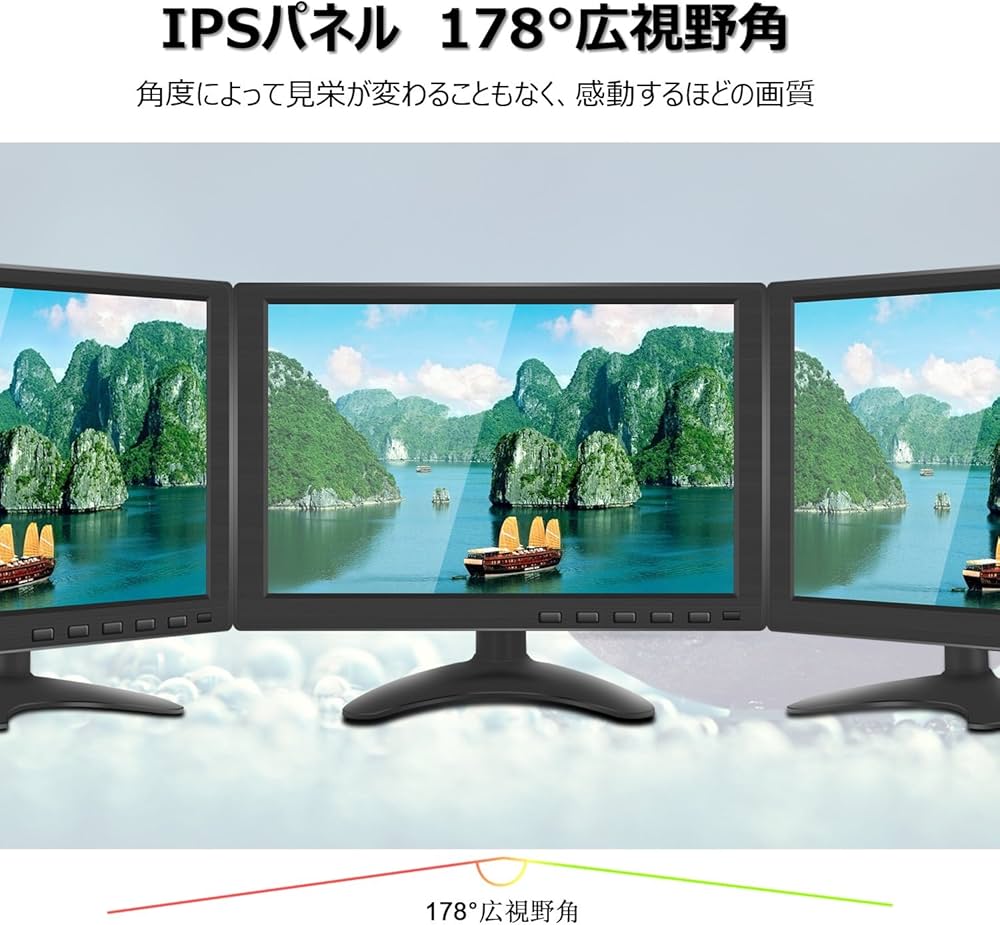 Amazon.co.jp: 10.1インチ 液晶 小型 モニター IPS 1280*800 全視野