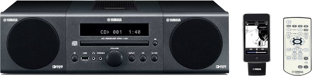 Yamaha MCR 040 kompak sistem (CD/MP3/WMA-Player, Apple iPod dock