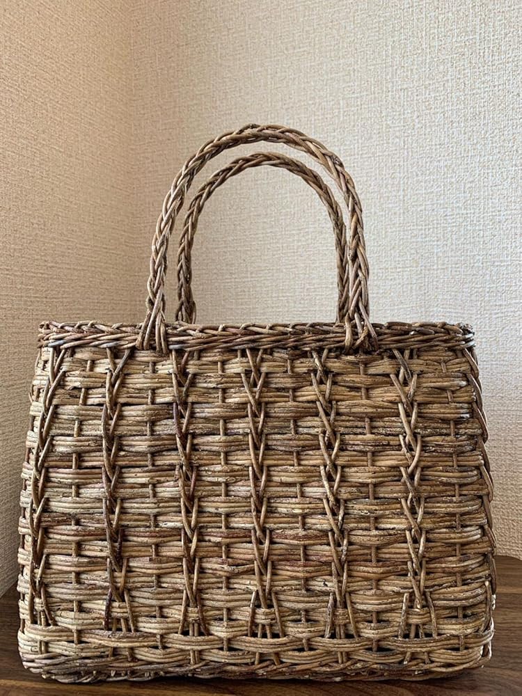 Amazon | あけび 木通 手作り かごバッグ 【オリジナル】 幅約32.5cm
