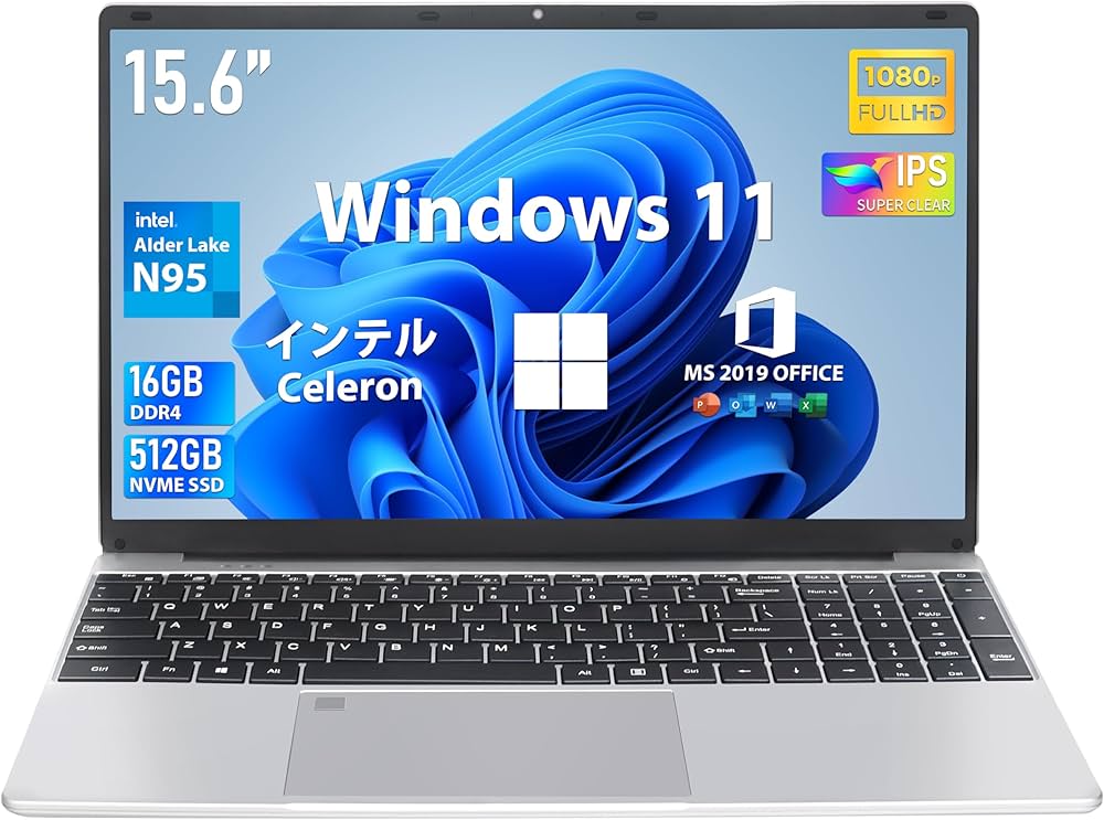 Amazon.co.jp: ノートパソコン【MS Office 2019】【Win 11Pro】 15.6