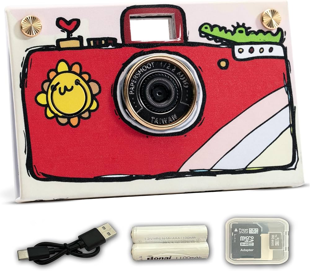 Amazon | ペーパーシュートカメラ - 18MP コンパクトデジタルペーパー
