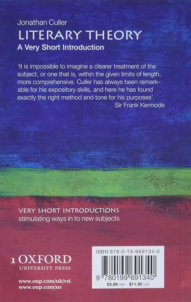 Amazon.com: Literary Theory: A Very Short Introduction