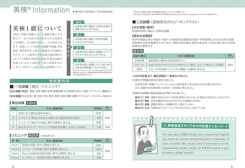 2018年度版 英検1級 過去6回全問題集 (旺文社英検書) | 旺文社 |本