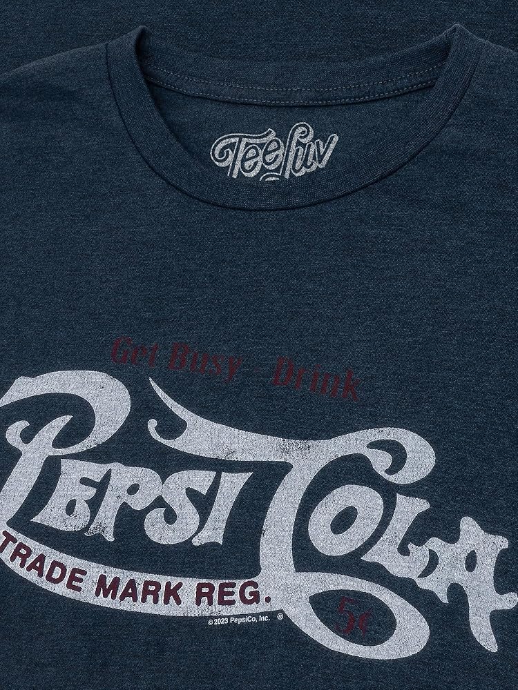 Amazon.com: Tee Luv Men's Faded Get Busy Drink Pepsi Cola Shirt