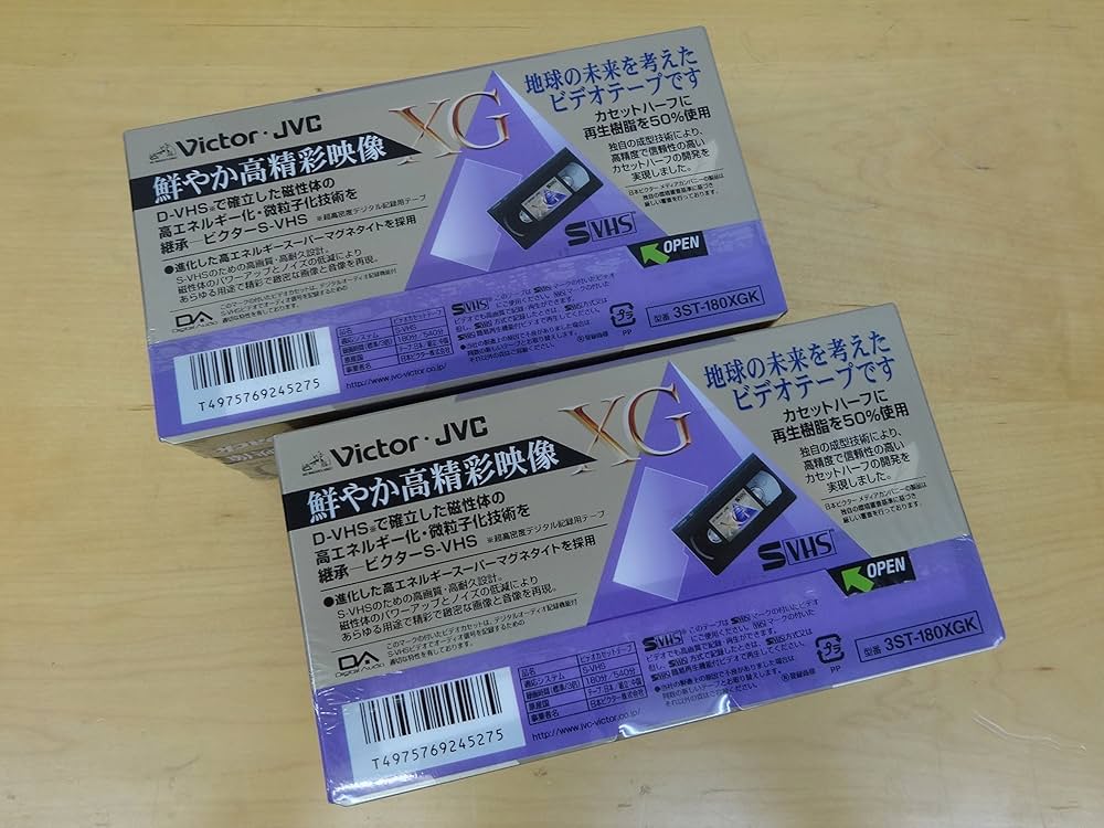 Amazon | Victor 180分ビデオテープ3本パック(S-VHS) [3ST-180XGK