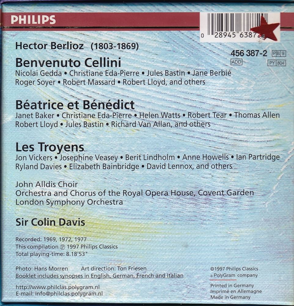 Amazon.com: Berlioz: The Complete Operas: 0028945638720: Berlioz