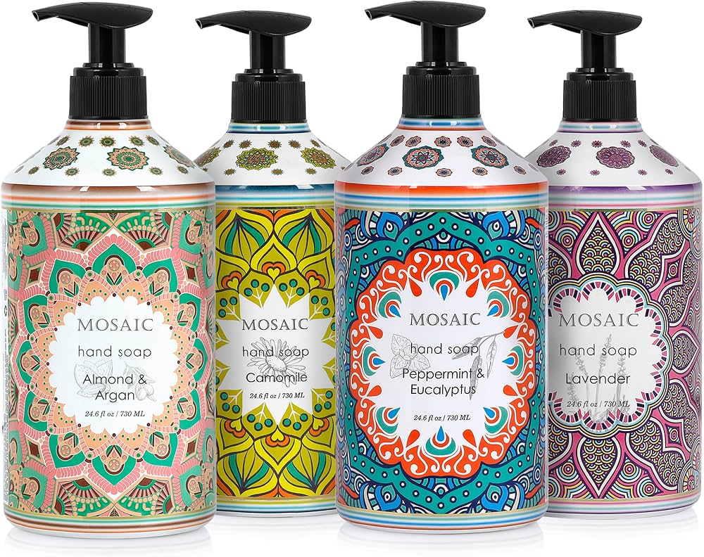 Amazon.com : AnatoliaDaphne Mosaic Liquid Hand Soap/Wash Gift Set