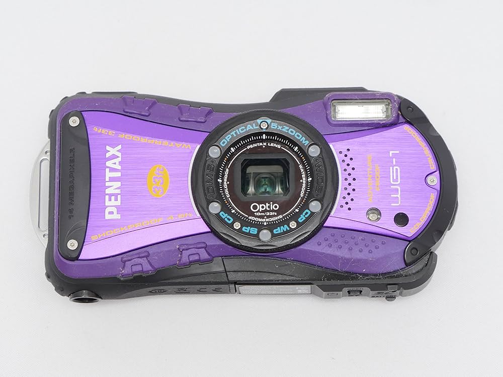 Amazon | PENTAX 防水デジタルカメラOptio WG-1パープル 約1400万画素