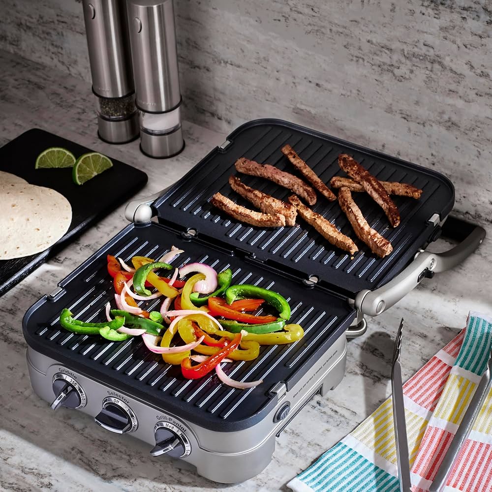 Cuisinart 5-IN-1 Stainless Steel Griddler, Panini Press, Sandwich