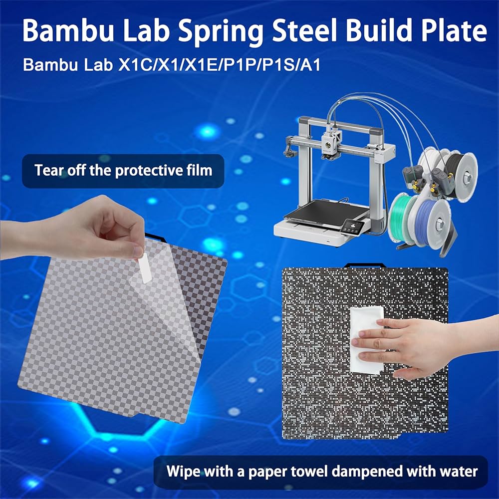 Amazon.co.jp: Bambu Lab P1S/X1C/X1/X1E/P1P/A1用ビルドプレート:3D
