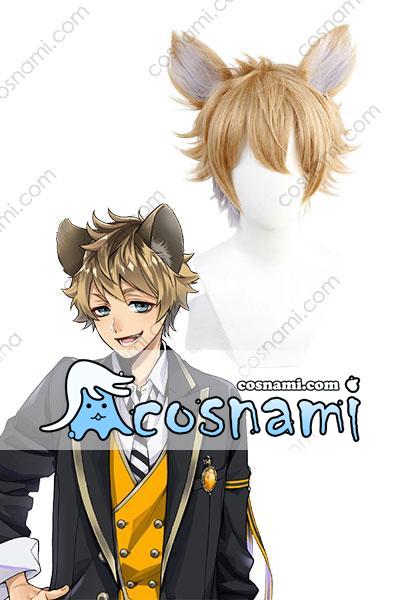 ツイステ Ruggie ラギー・ブッチ コスプレウィッグ ケモ耳付き cosplay