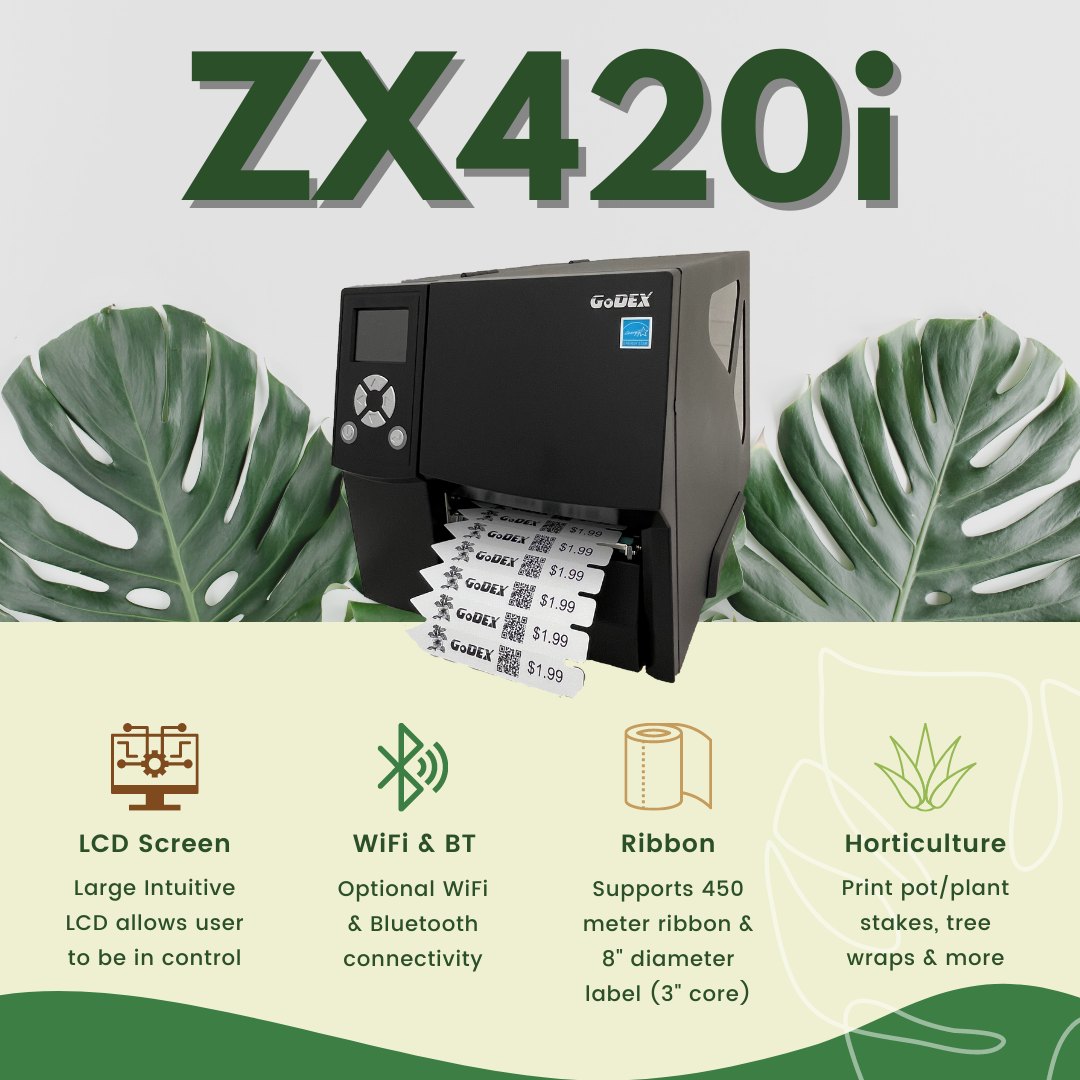 GoDEX ZX420i+ Thermal Printer, 203 DPI