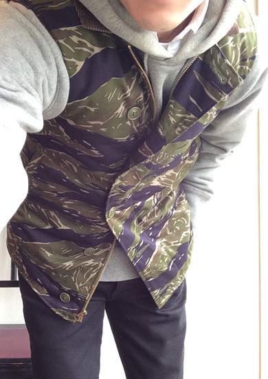 デッキベスト タイガーカモ Deck Vest,Tiger Camo／Workers - マメチコ