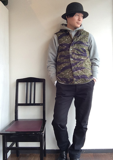デッキベスト タイガーカモ Deck Vest,Tiger Camo／Workers - マメチコ