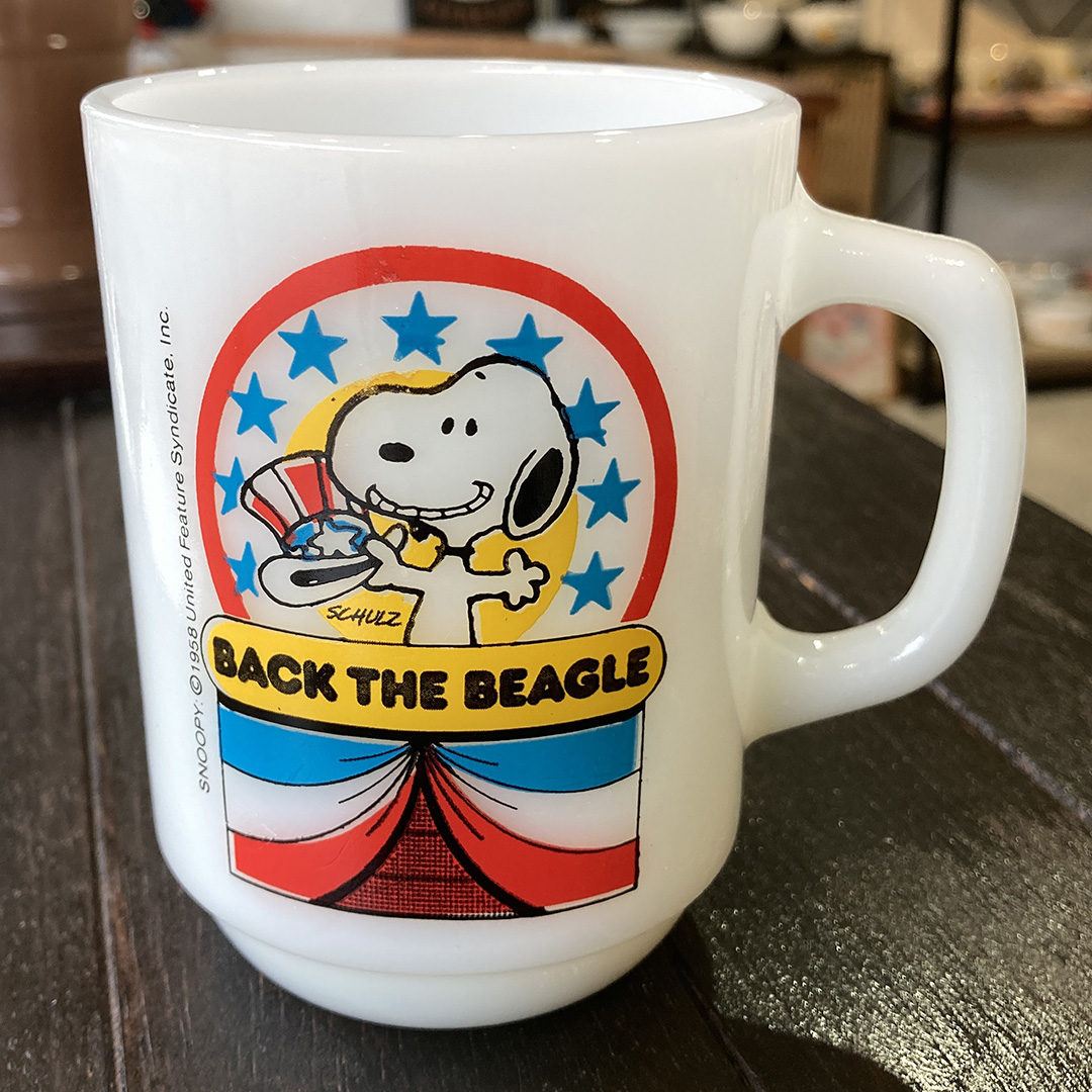 9オンスマグ スヌーピープレジデントNO.1 1980年製造 Fire-King