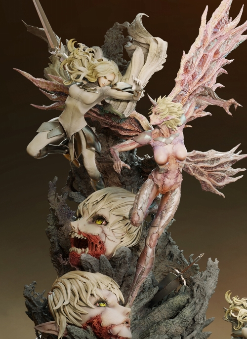 来店受取不可】クレイモア/ テレサ vs プリシラ 1/6 ジオラマ スタチュー