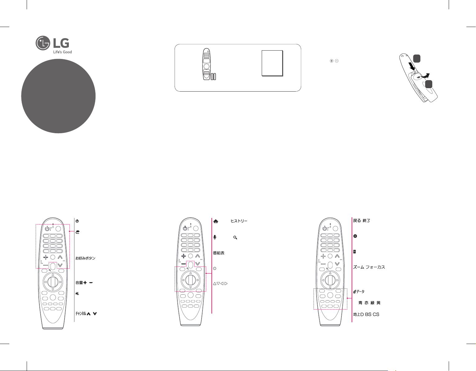 説明書 LG AN-MR650A Magic リモコン