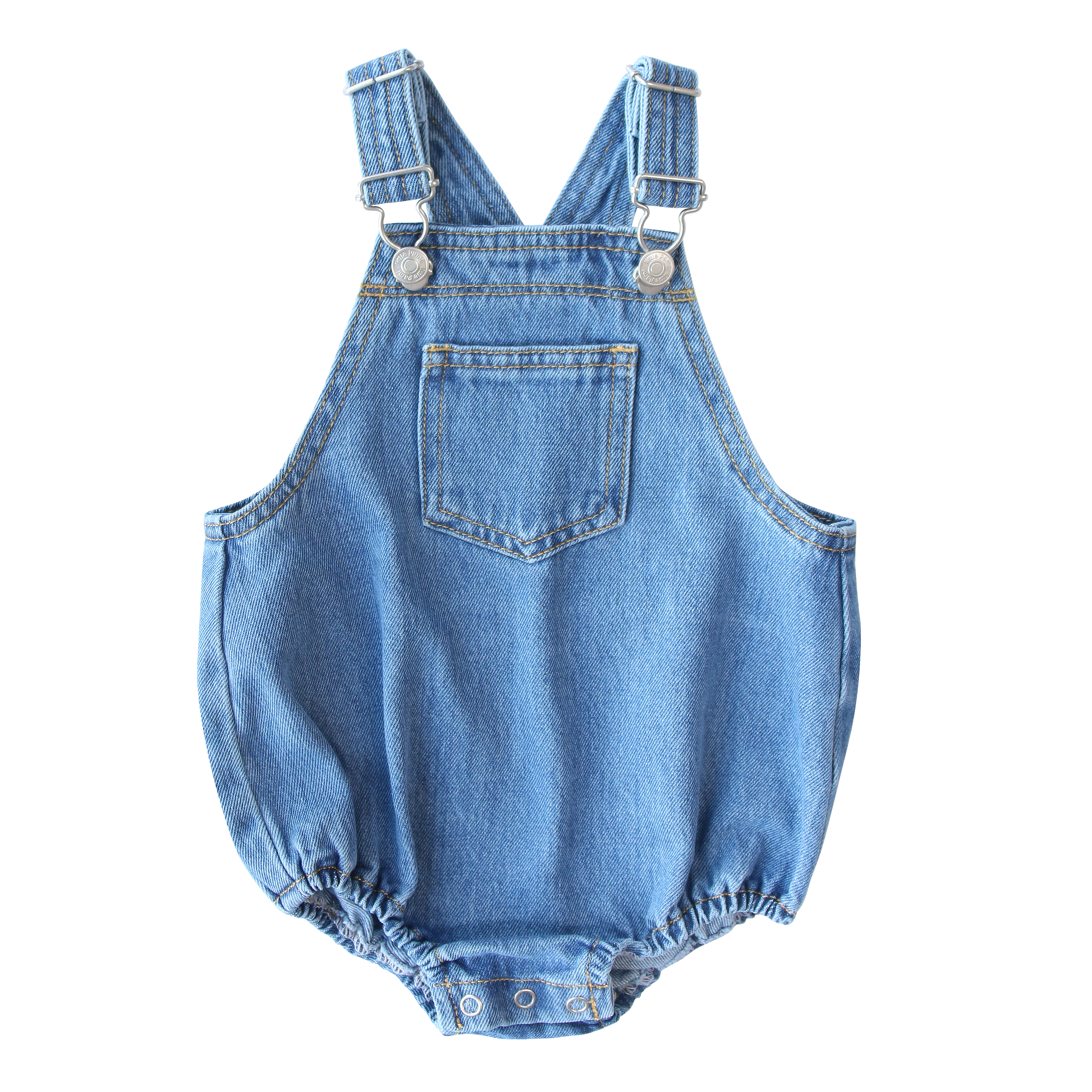 Little Parni Blue Denim Bloomer Overall K611 | Macaroni Kids