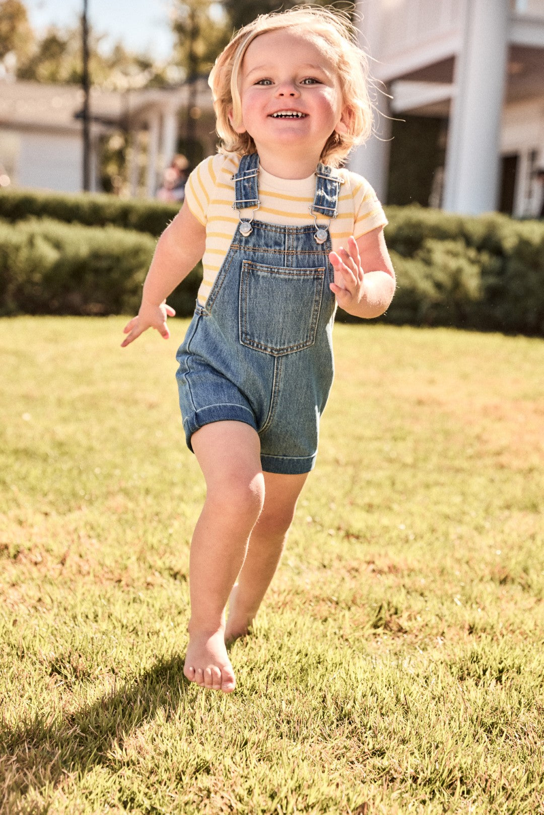 Little Parni Blue Denim Overall K610 | Macaroni Kids