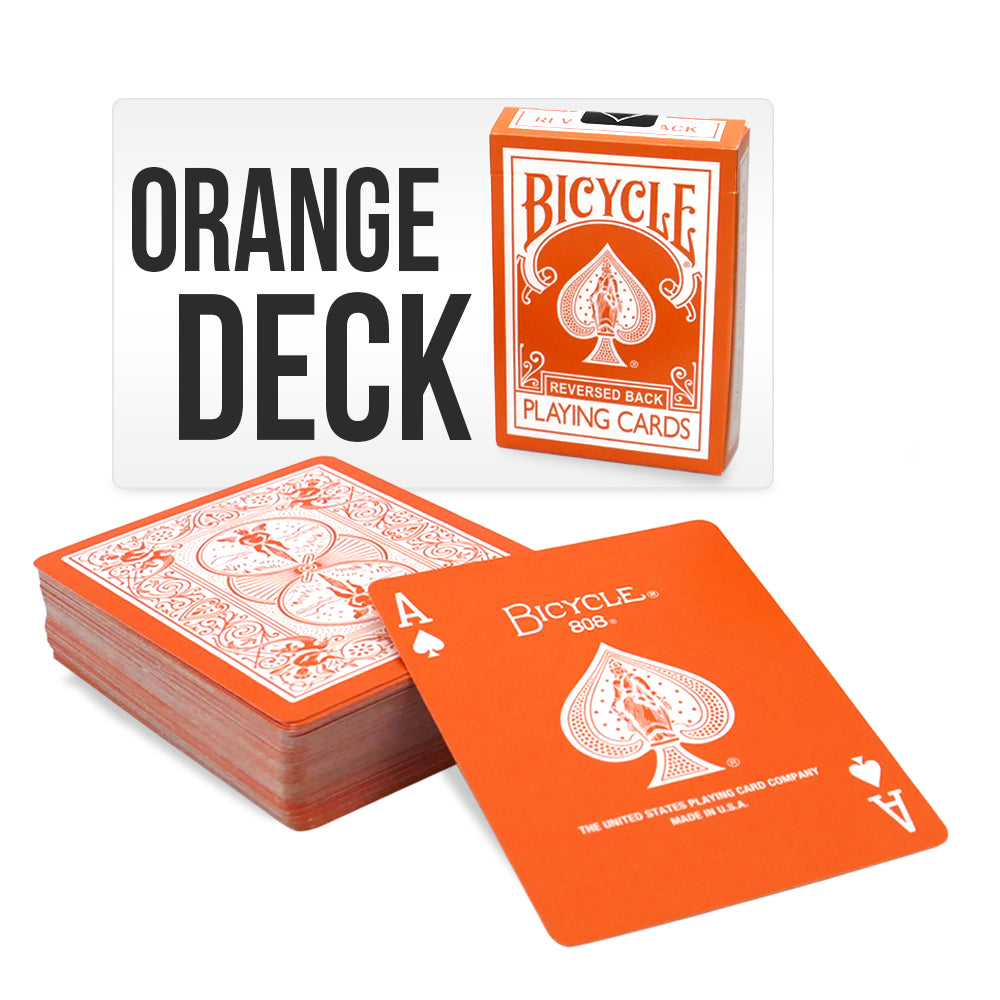 Orange Bicycle Back Playing Cards – Magic Makers