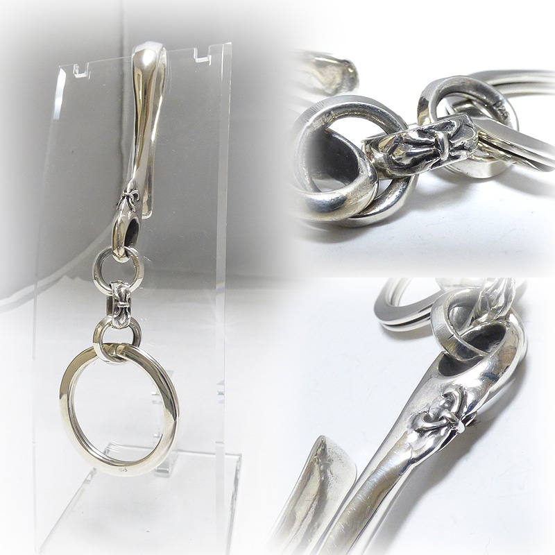 SILVER925】ユリ紋章 フック フラットダブルリング(平型2重カン)ベルト