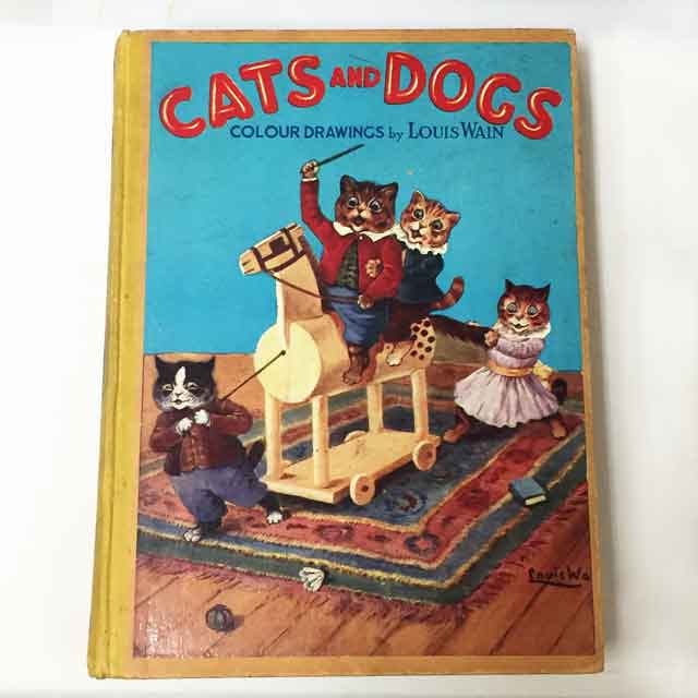 ルイスウェイン アンティーク本 CATS AND DOGS 1900年代初期 児童書