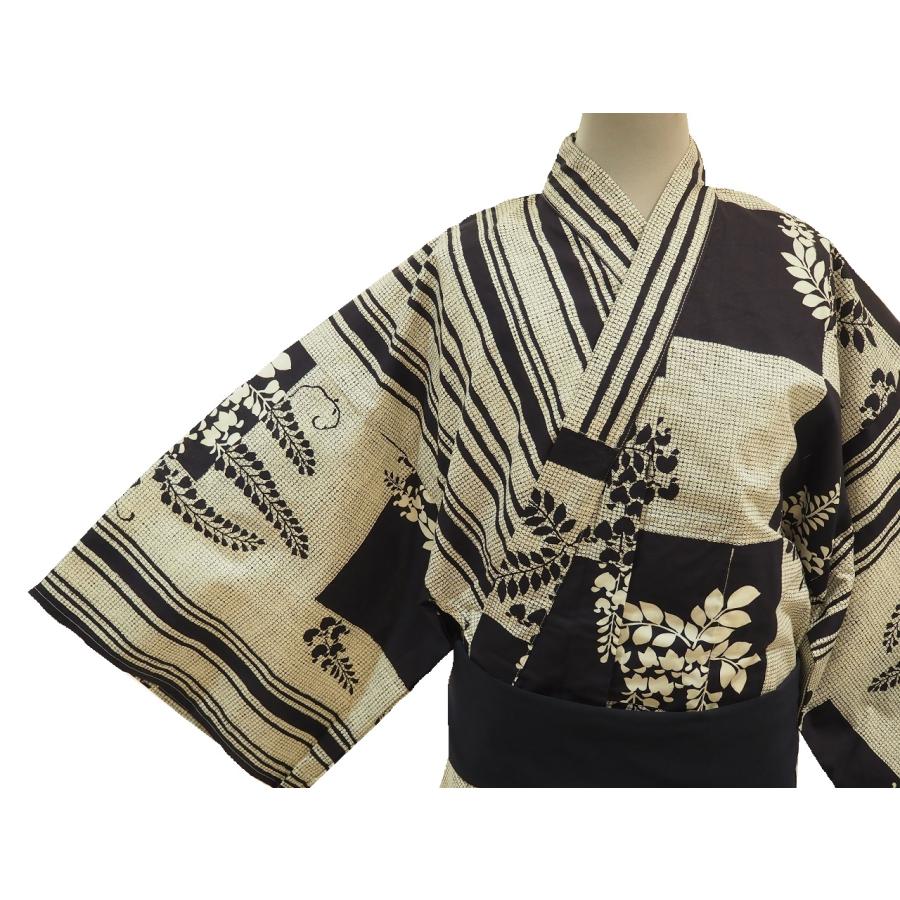 ねまき浴衣「濃紺色と灰白色の地に市松模様（№2500）」 | ゆかた,ね