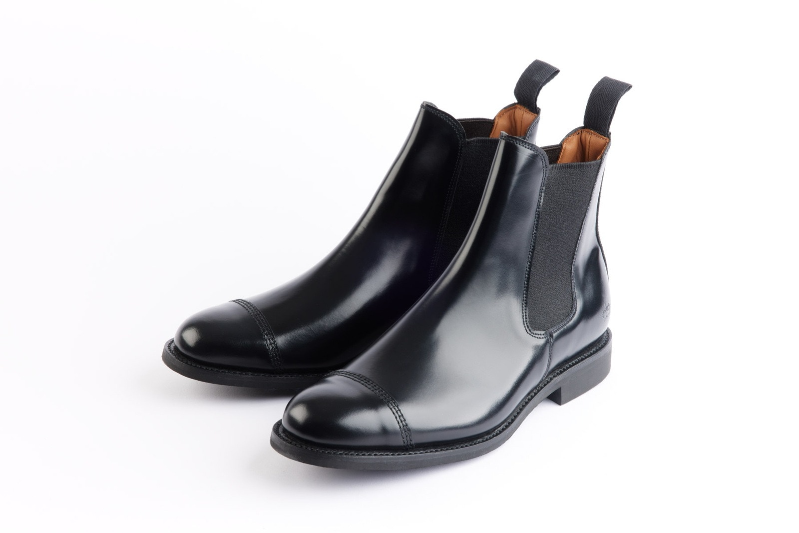 サンダース MILITARY CAP TOE CHELSEA BOOT BLACK サイドゴアブーツ