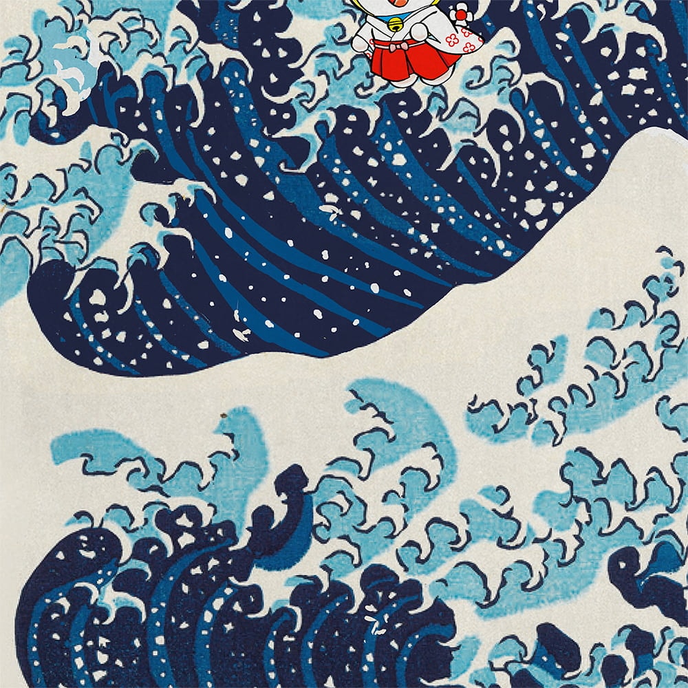 ドラえもん 浮世絵 「富嶽三十六景・江都駿河町三井見世略図