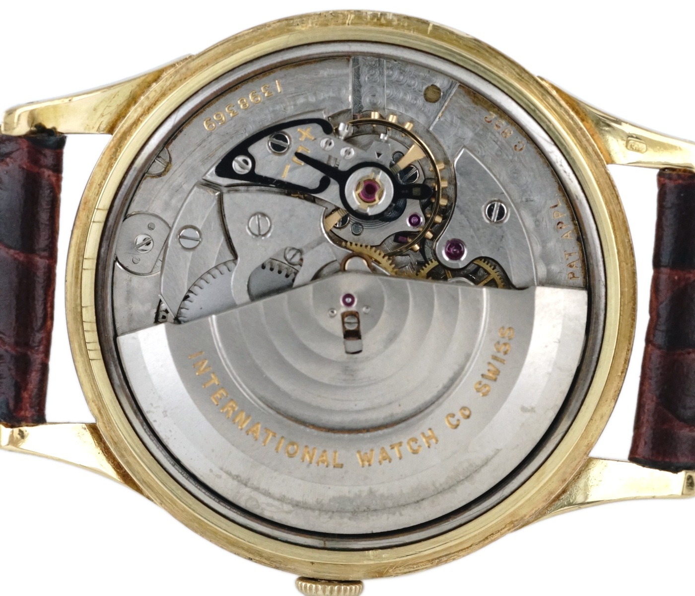 インターナショナル 18金無垢 ラウンドケース Cal.852 自動巻 OH済