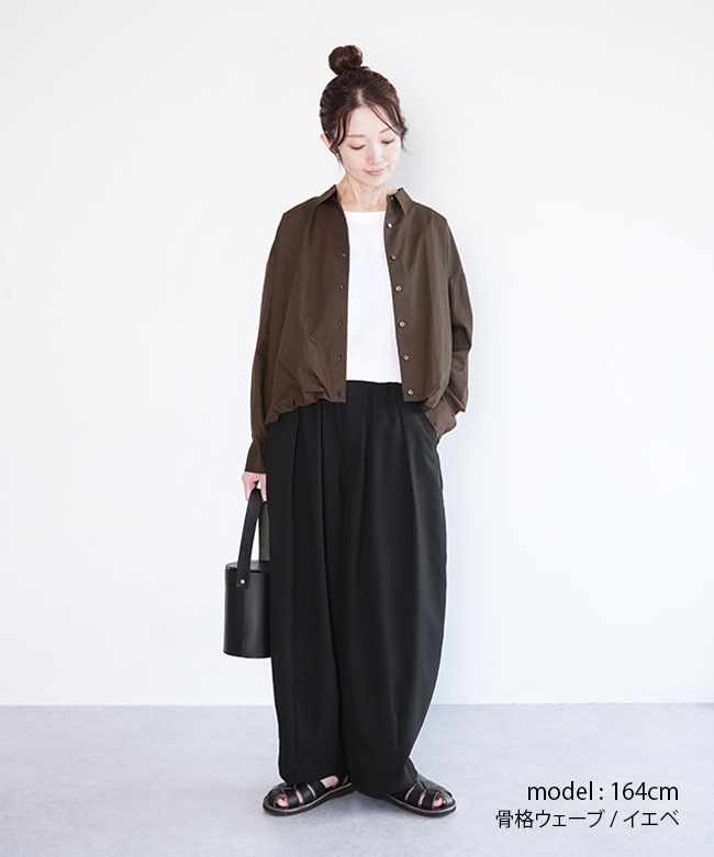 3-230094]mizuiro ind(ミズイロインド) ballon shirt バルーンシャツ