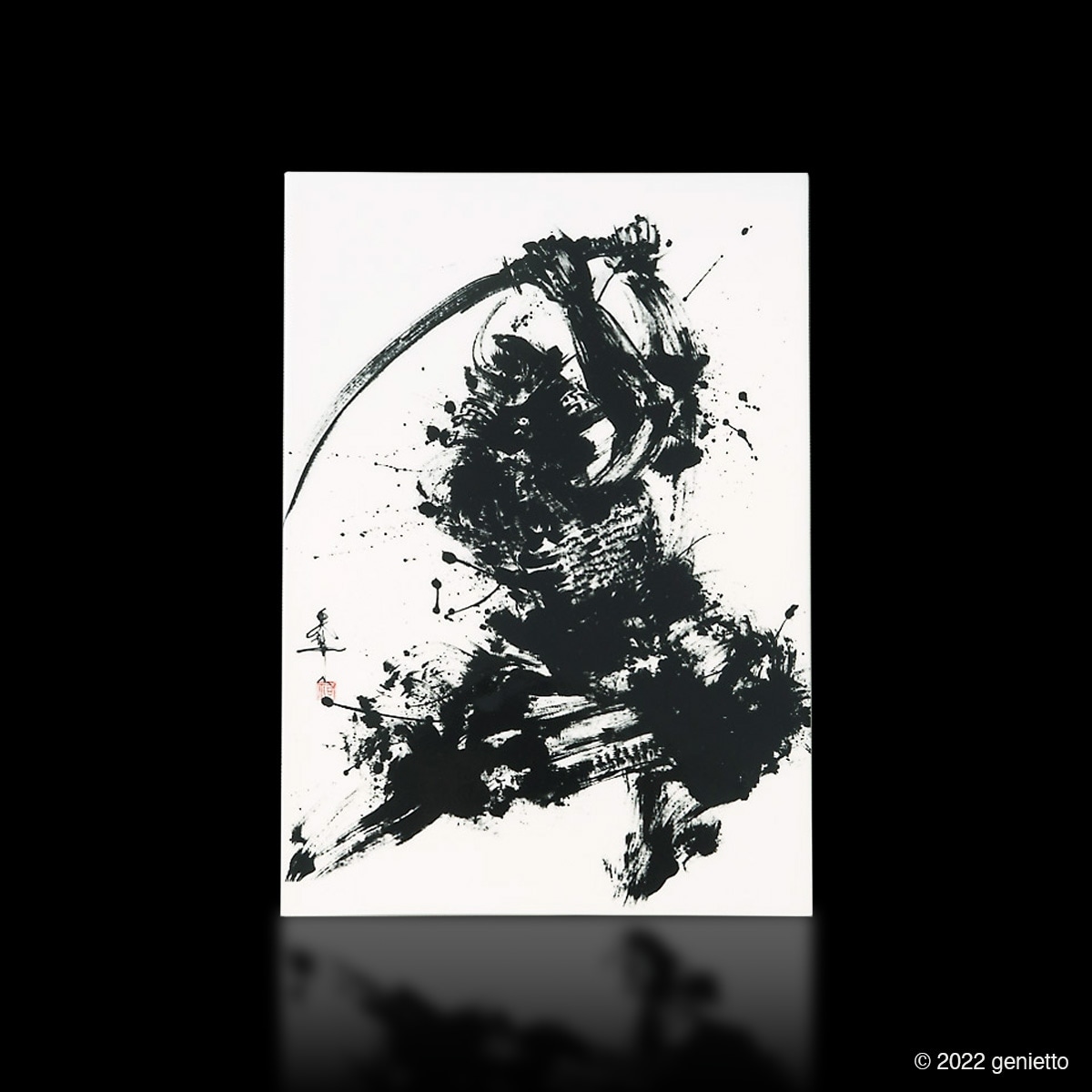 複製陶墨画「剣咲祇」 | 墨絵・陶墨画アーティスト 西元祐貴 Yu-ki
