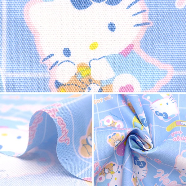 数量5から】 生地 『オックス キティ ナース ブルー 808600』 生地