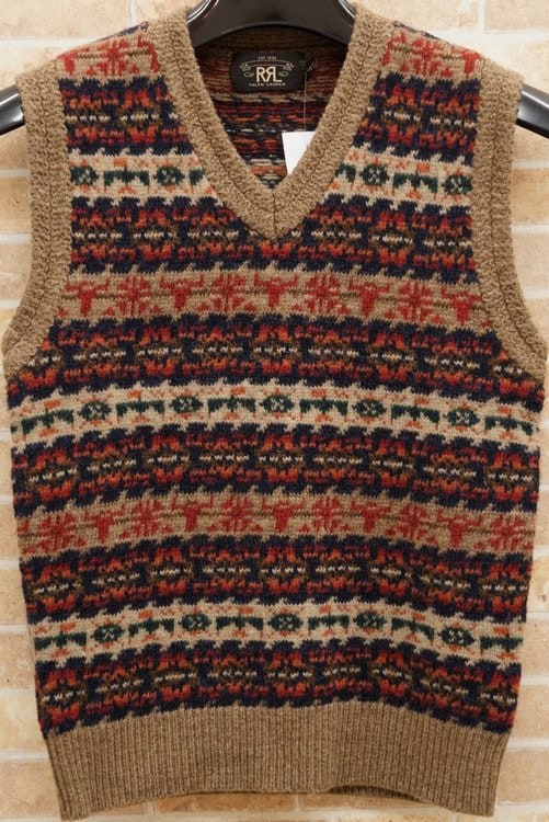 ダブルアールエル) RRL ウール ブレンド フェアアイル ベスト XS Fair