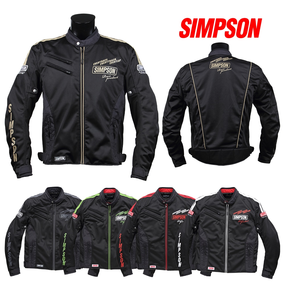SIMPSON NSM-2204 ライダース メッシュジャケット 春夏モデル