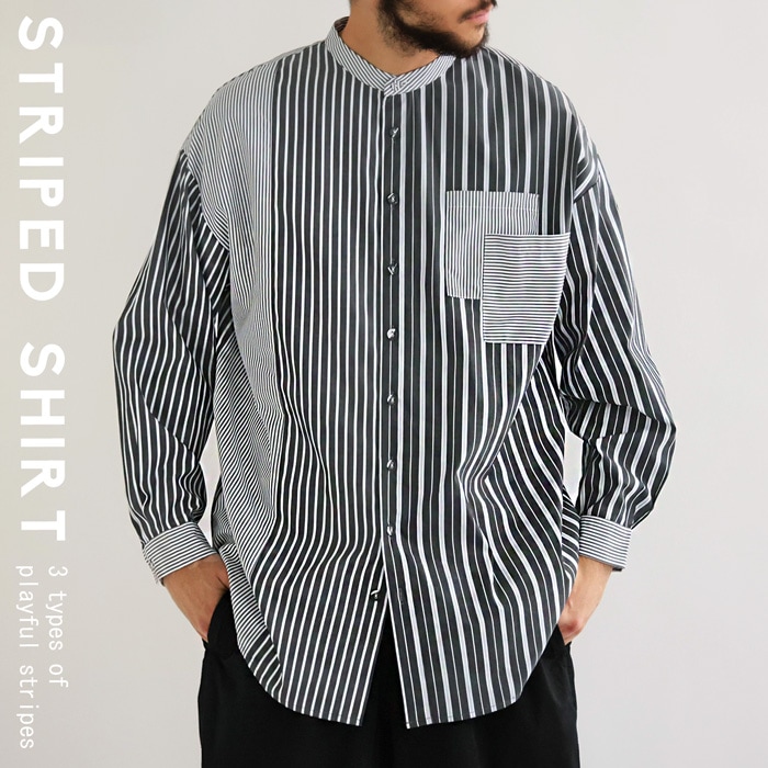 ストライプシャツ シャツ メンズ トップス 長袖 送料無料・再販。(100