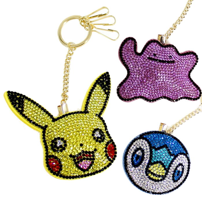 ポケモン バッグクリップ マスコット ラインストーン ピカチュウ