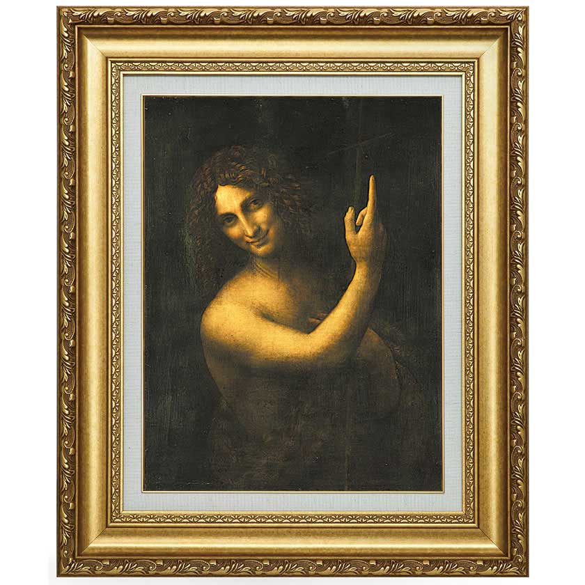 洗礼者ヨハネ』 ダ・ヴィンチ 6号 立体複製名画 額装付 【ポイント5