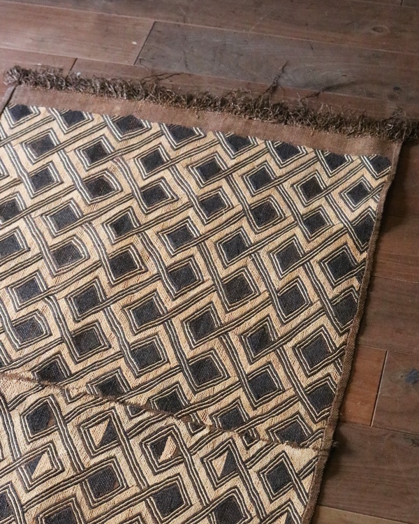 African Textile Kuba Fabric Long｜アフリカンテキスタイル クバ布