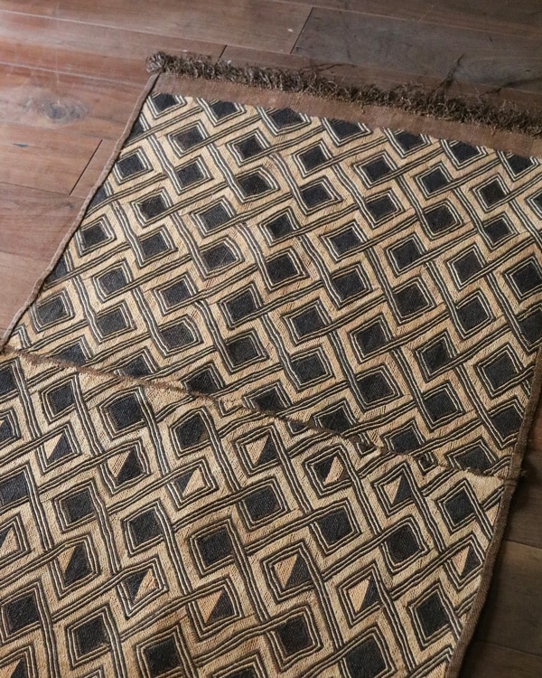 African Textile Kuba Fabric Long｜アフリカンテキスタイル クバ布