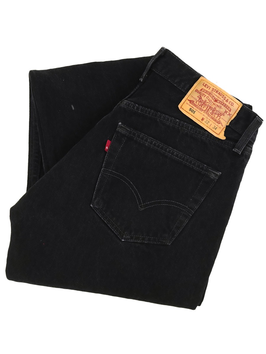 90's Levi's 501 ブラック デニムパンツ 表記(32x34) USA製 Rマーク