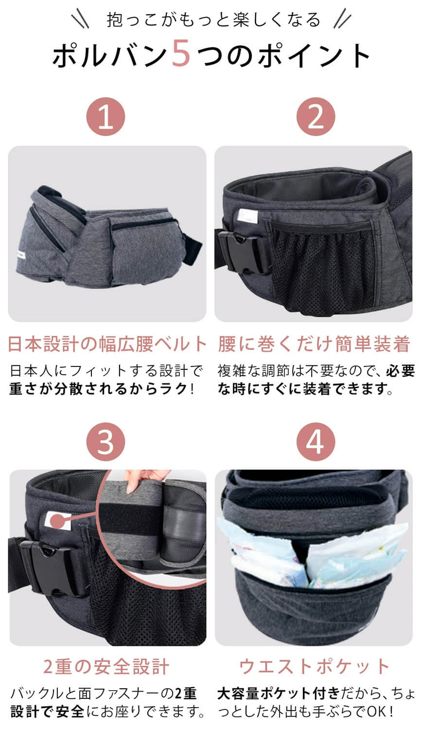 ポルバン POLBAN シングルショルダーセット アドバンス デニムブラック